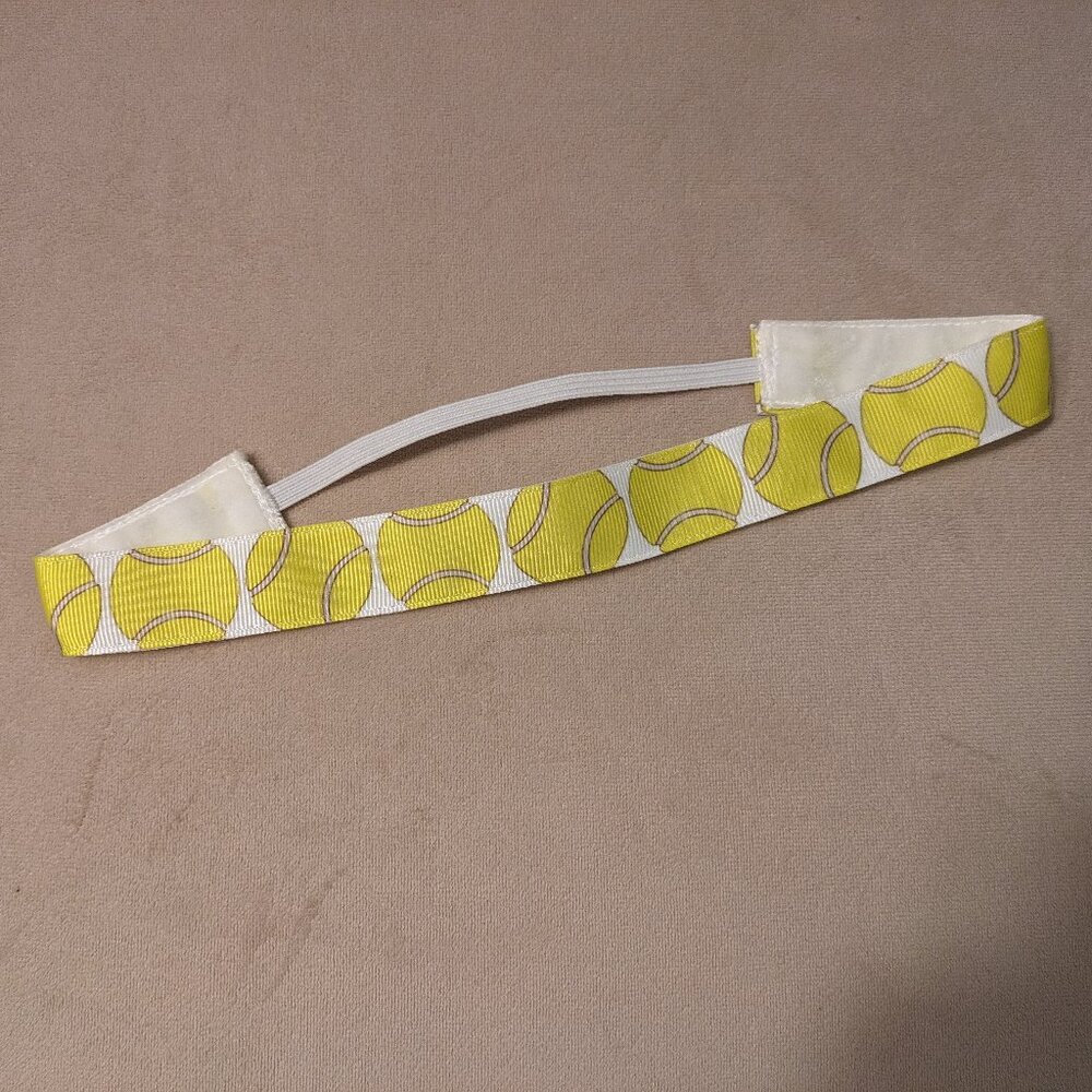 Hand-Sewn Tennis Headband - No-Slip w/ Velvet Ribbon Backing, Athletic Aesthetic